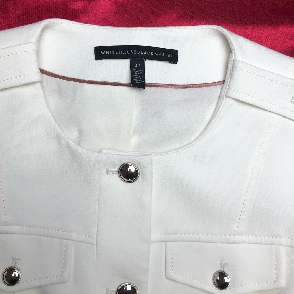 White House Black Market (WHBM) Peplum Bell Sleeve Jacket - Picture 3 of 5